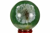 Polished Green Fluorite Sphere - Madagascar #106286-1